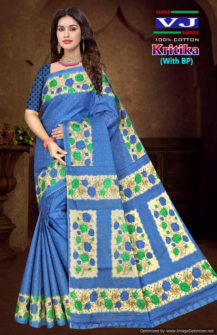 Kritika Vol 1 By By Shree VJ Daily Wear Cotton Printed Sarees Wholesale Market In Surat